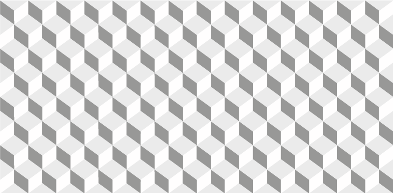 Tapis vinyle cuisine cubes gris - TenStickers