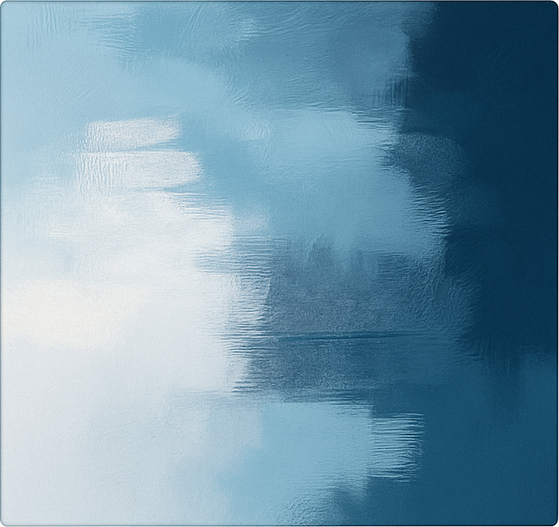 Tapis vinyle bleu art expressionniste abstrait - TenStickers