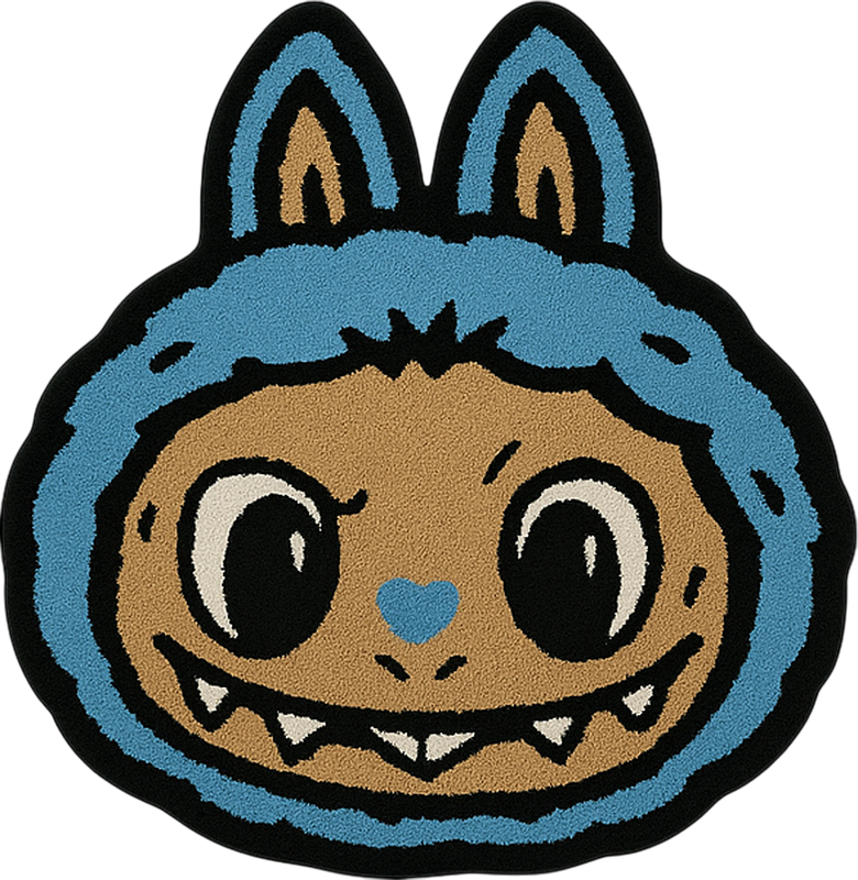 Tapis vinyle autres tapis motif labubu bleu - TenStickers