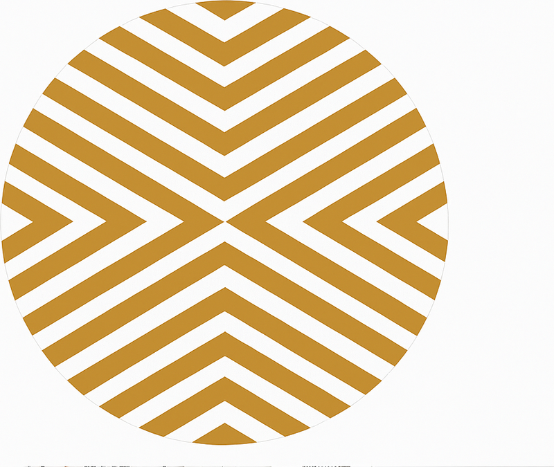 Tapis vinyle salle a manger motif à chevrons moutarde - TenStickers