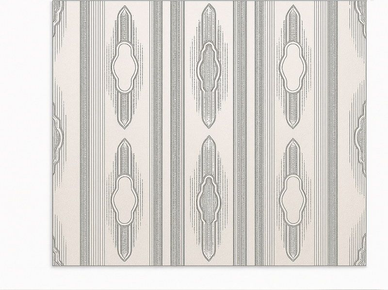 Tapis vinyle salle a manger géométrie ethnique complexe - TenStickers