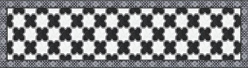 Tapis vinyle carreaux de ciment échecs en marbre - TenStickers
