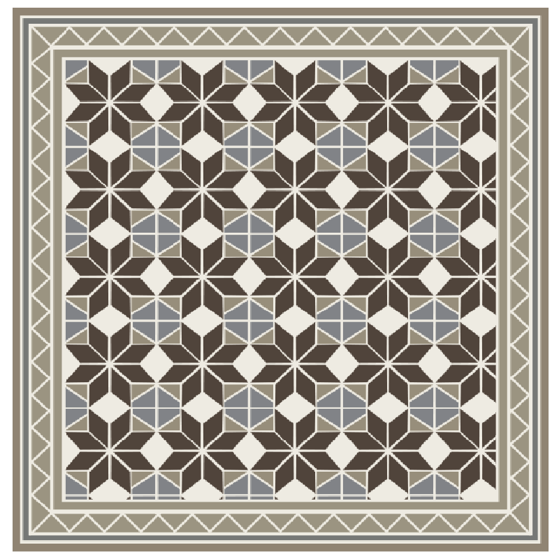 Tapis vinyle salon motif étoile rustique - TenStickers