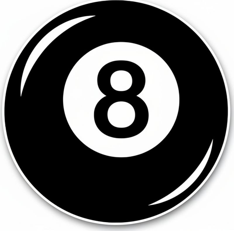 Tapis vinyle rond boule de billard numéro 8 - TenStickers