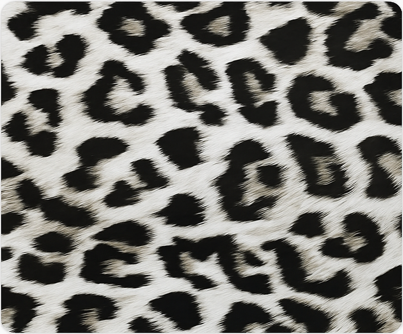 Tapis vinyle animal imprimé léopard blanc - TenStickers
