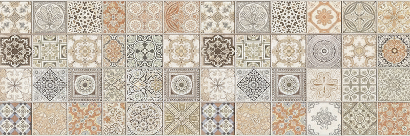 Tapis vinyle cuisine collage vintage chaleureux - TenStickers