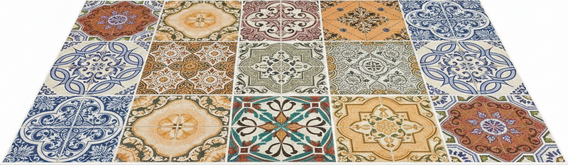 Tapis vinyle cuisine mosaïque méditerranéenne éclectique - TenStickers
