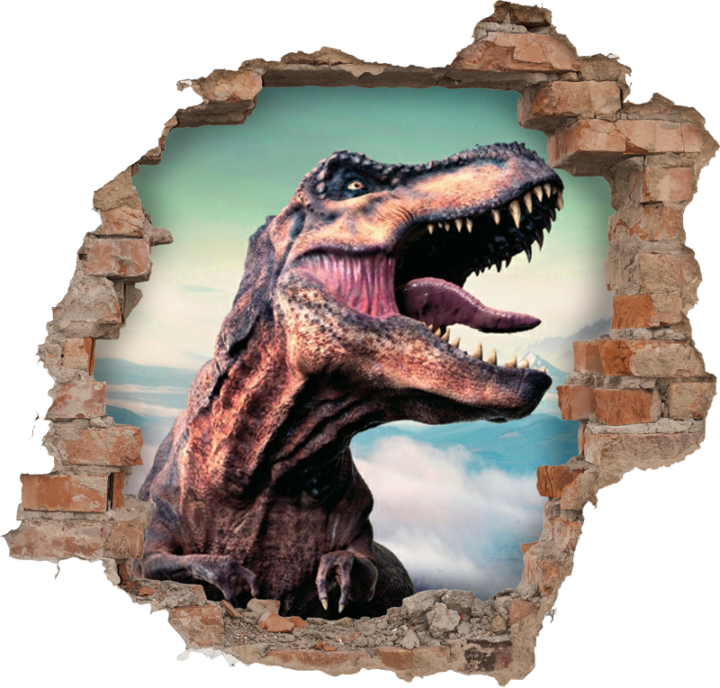 Tapis vinyle animal t-rex 3d réaliste - TenStickers