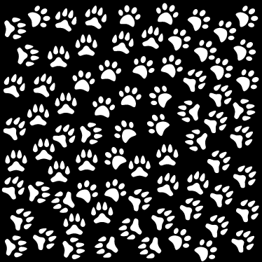 Tapis vinyle animal imprimés animaux blancs - TenStickers