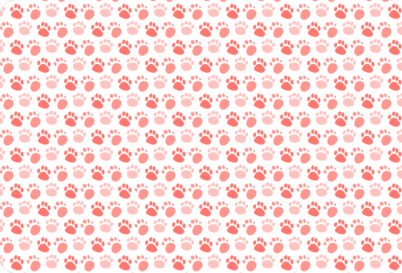 Tapis vinyle animal empreintes de pattes de chien - TenStickers