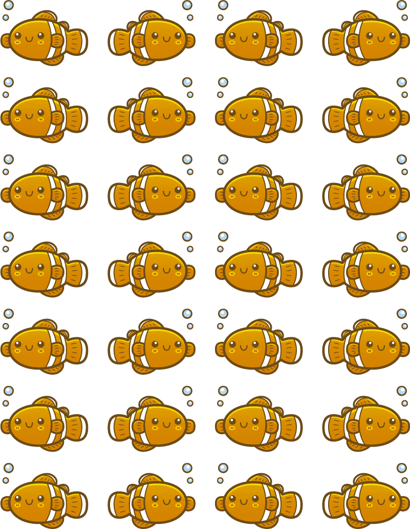 Tapis vinyle animal motif poisson clown - TenStickers