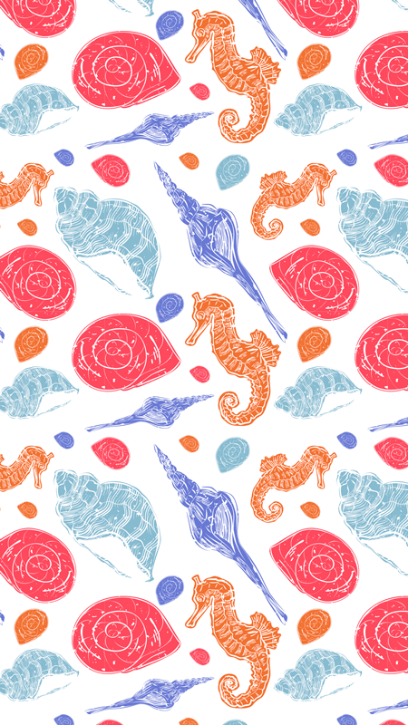 Tapis vinyle animal carreaux sous-marins - TenStickers