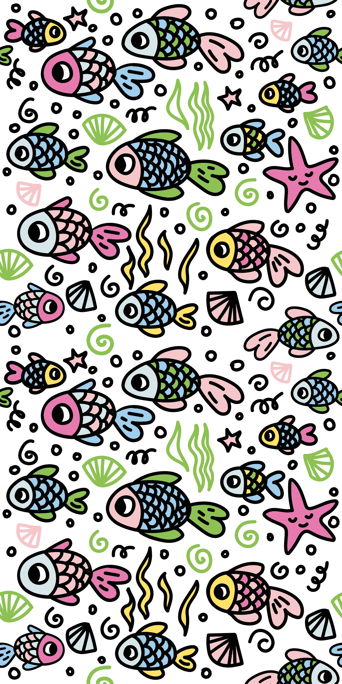 Tapis vinyle animal motif de poissons multicolores - TenStickers
