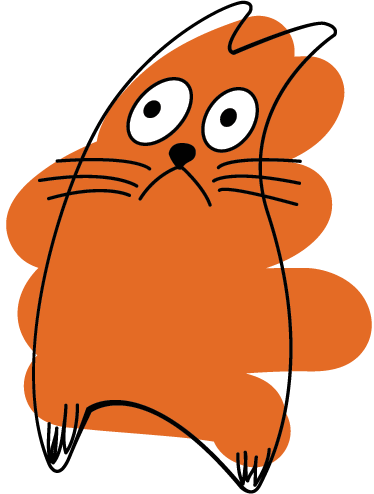 Tapis vinyle animal silhouette originale orange - TenStickers