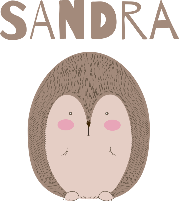 Tapis vinyle animal personnage hérisson mignon - TenStickers