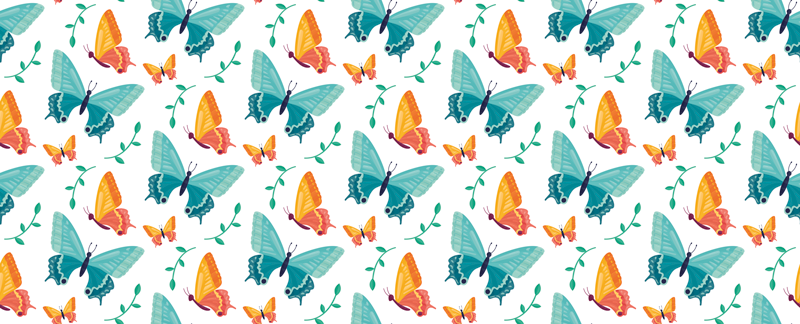 Tapis vinyle animal concept papillon Éveillé - TenStickers