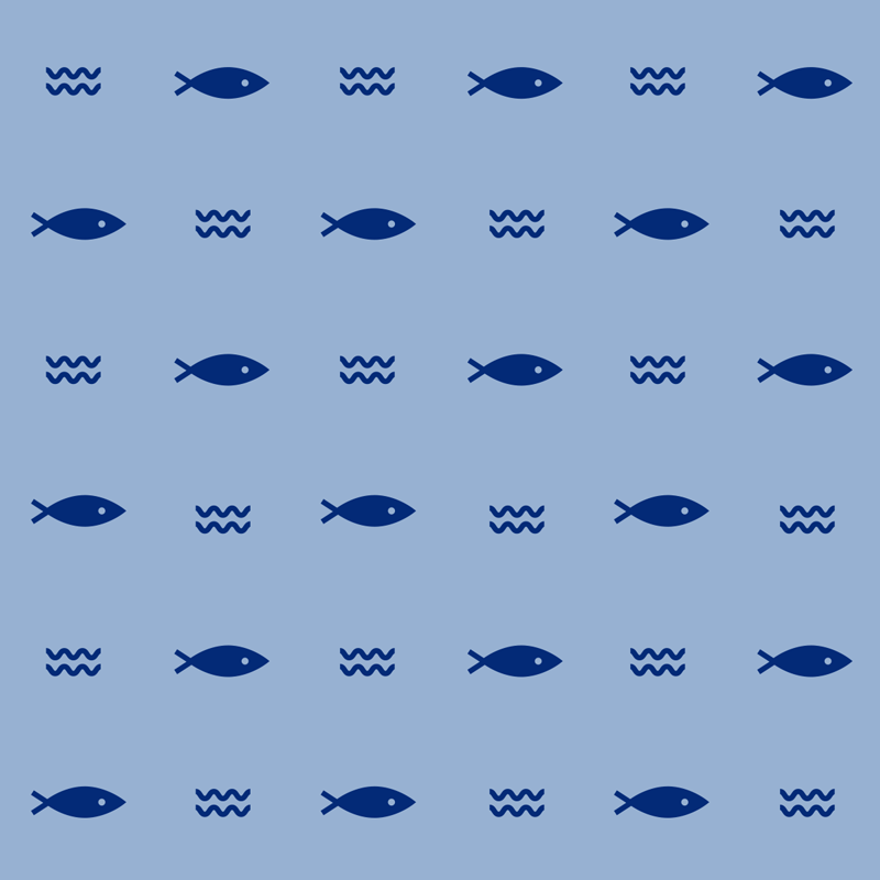 Tapis vinyle animal design de poissons à motifs - TenStickers
