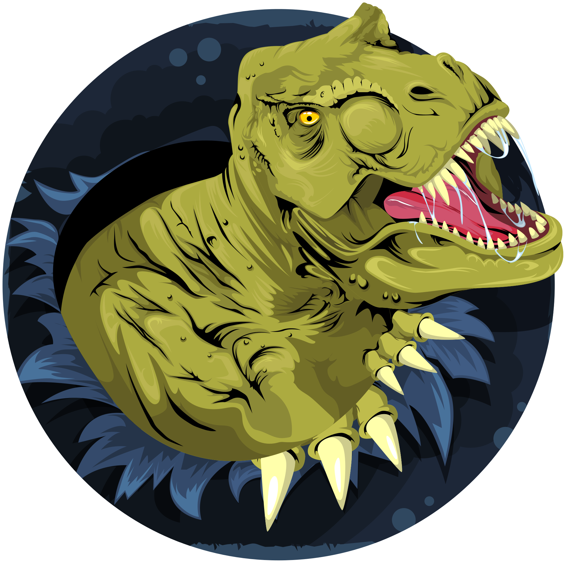 Tapis vinyle animal tête de tyrannosaure rex - TenStickers