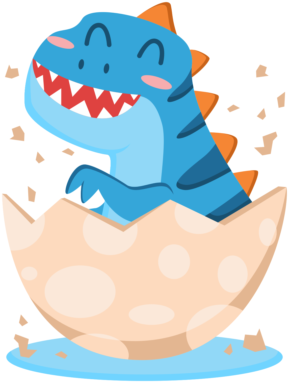 Tapis vinyle animal dino heureux éclosion - TenStickers