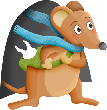 Tapis vinyle animal souris à dents - TenStickers