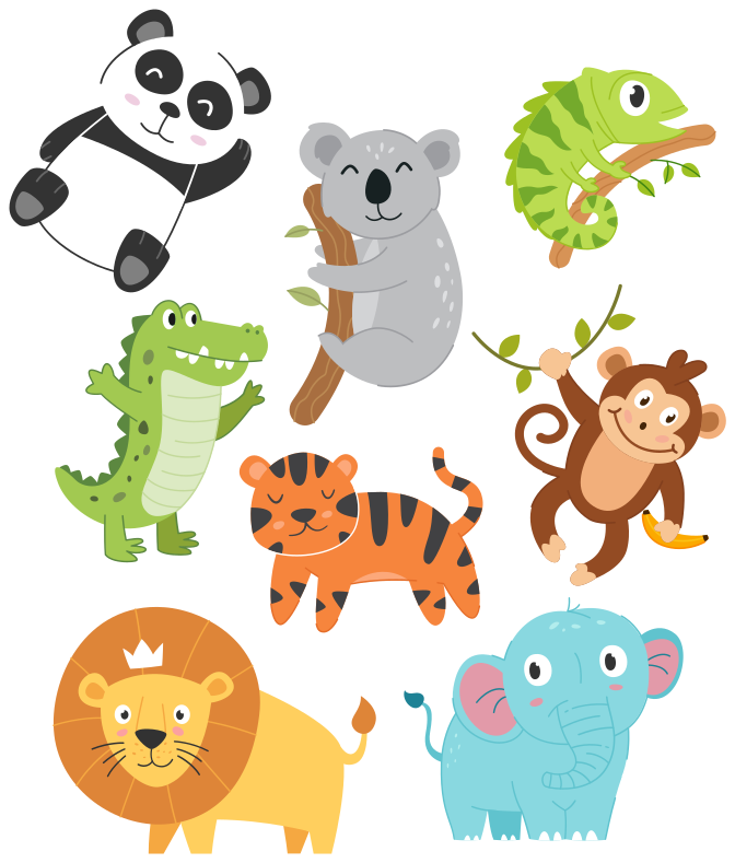 Tapis vinyle animal dessins d'animaux d'automne - TenStickers