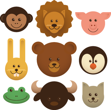 Tapis vinyle animal créatures joyeuses - TenStickers