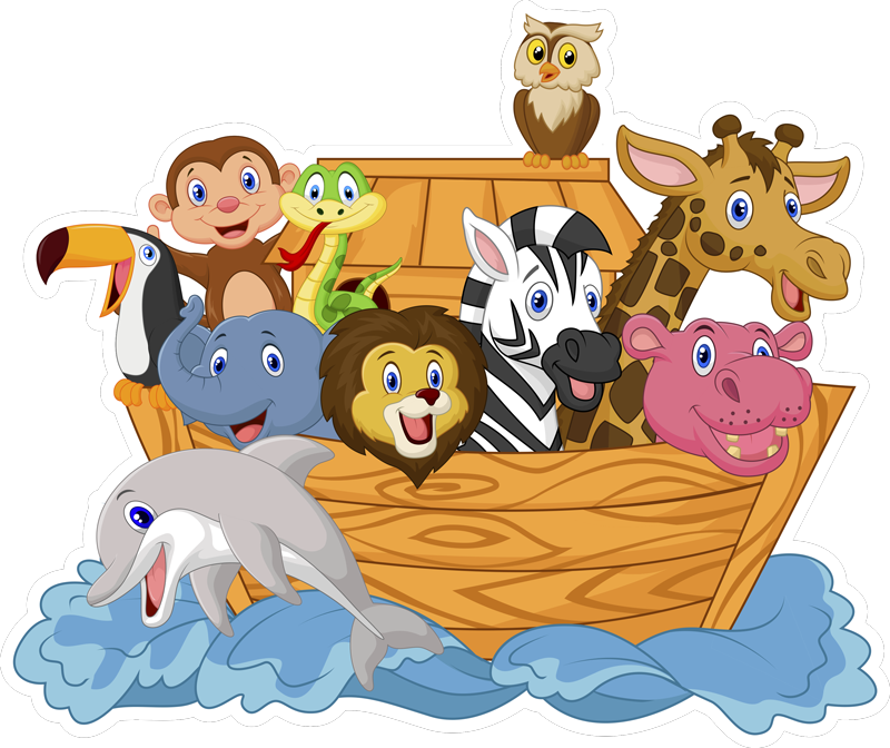 Tapis vinyle animal arche de noé pour enfants - TenStickers