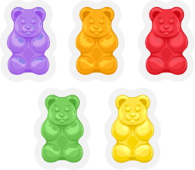 Tapis vinyle animal formes d'ours colorées - TenStickers