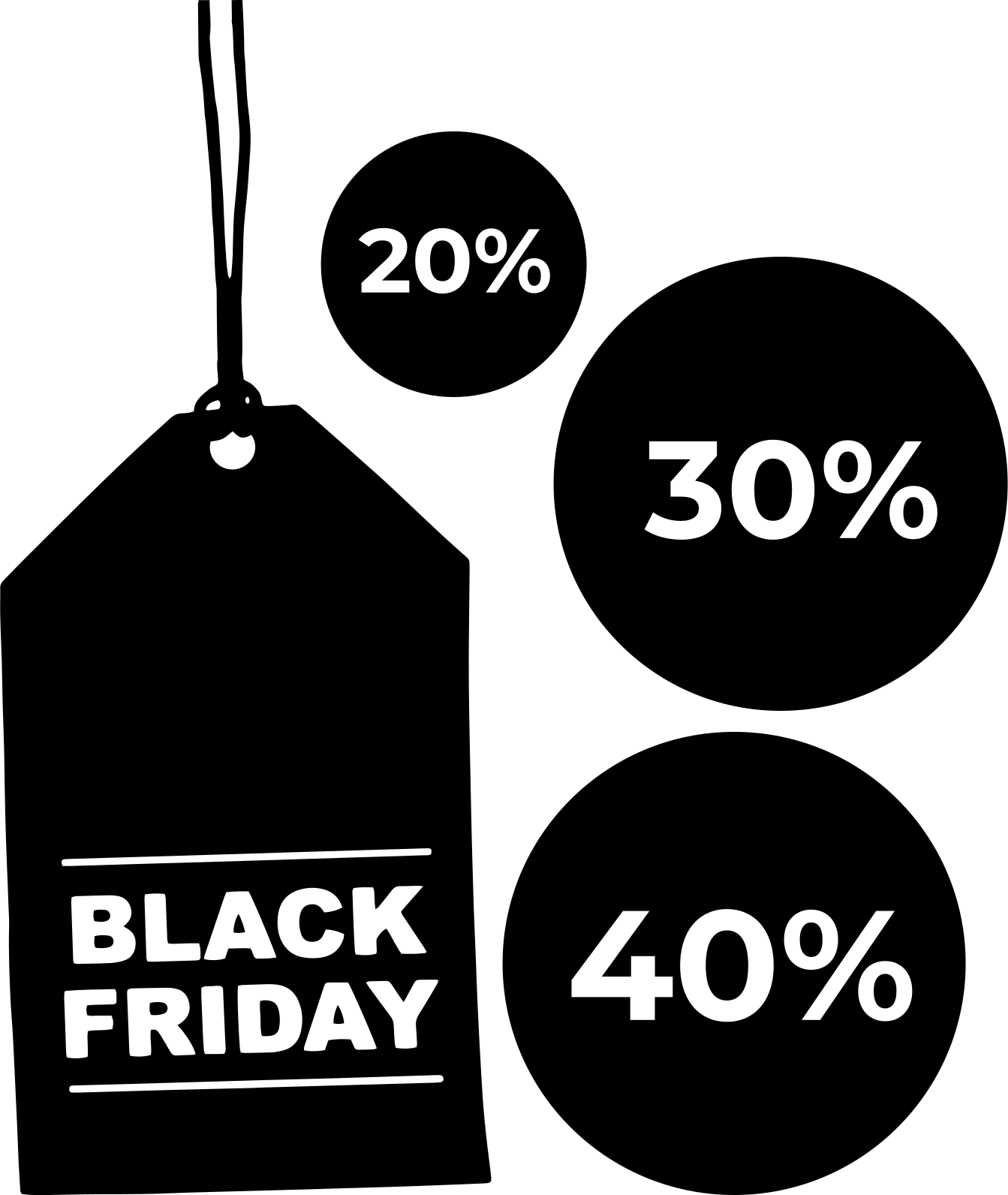 Tapis vinyle black friday set de 3 personnalisable - TenStickers