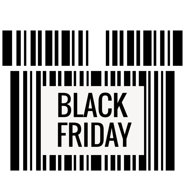 Tapis vinyle black friday code barre - TenStickers