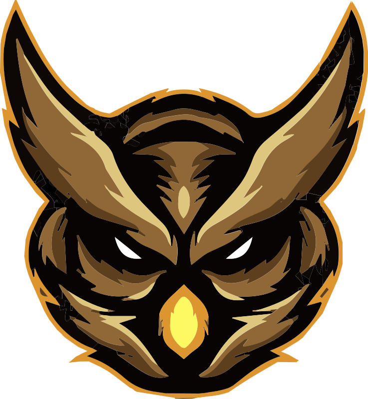 Tapis vinyle animal Écusson de hibou féroce - TenStickers