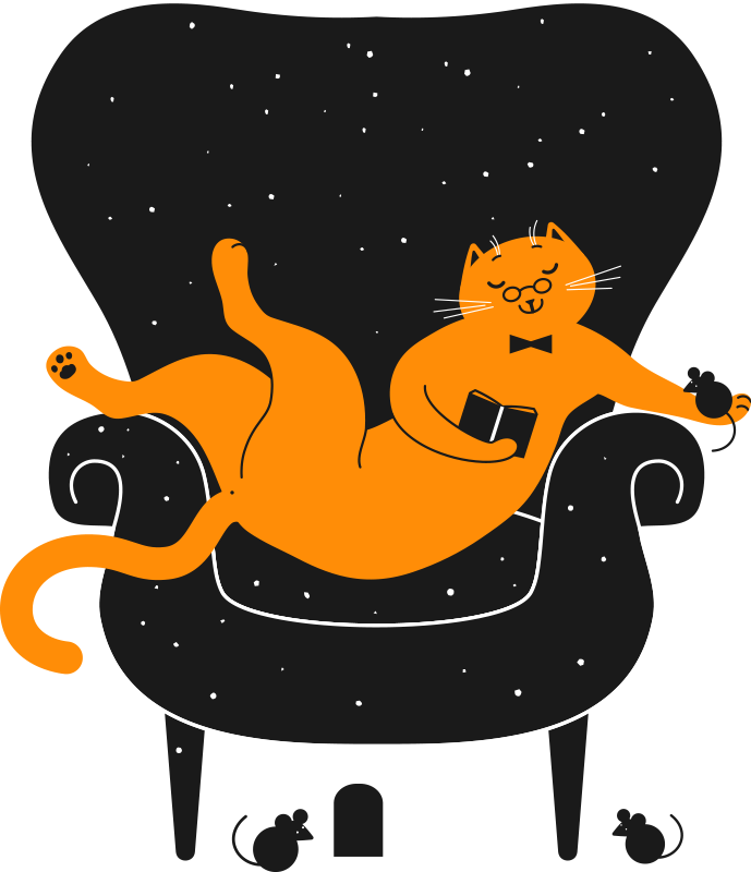 Tapis vinyle animal chat et souris - TenStickers