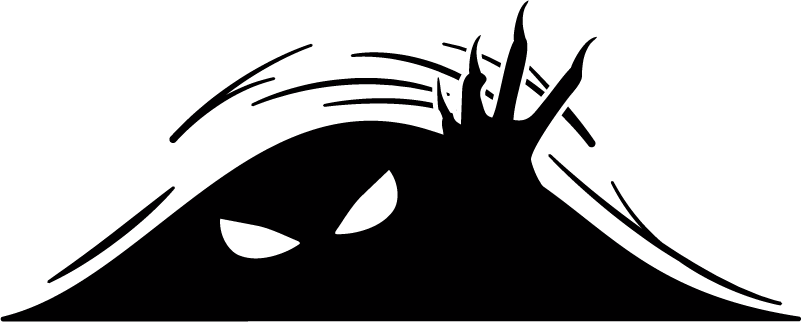 Tapis vinyle pour halloween monstre qui apparaît - TenStickers