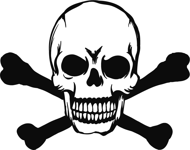 Tapis vinyle pour halloween crâne pour voiture - TenStickers