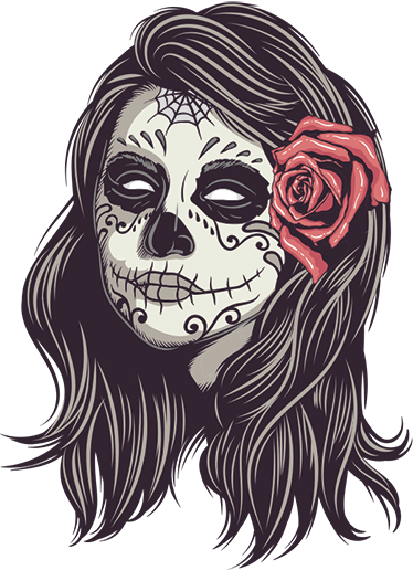 Tapis vinyle pour halloween fille de la mort - TenStickers