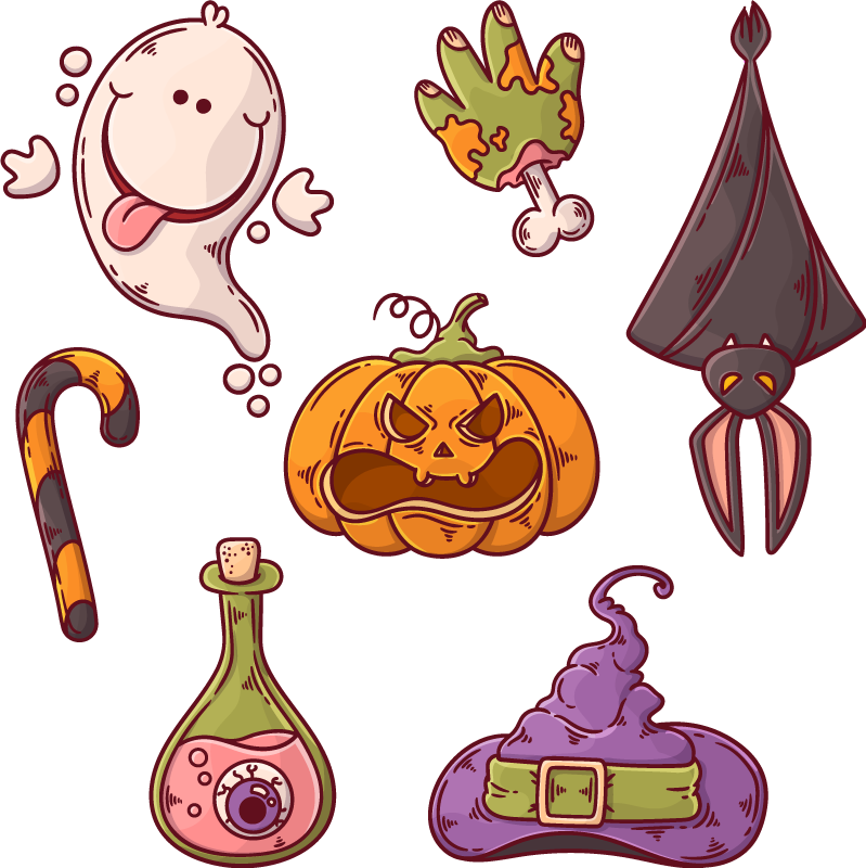 Tapis vinyle pour halloween figures - TenStickers