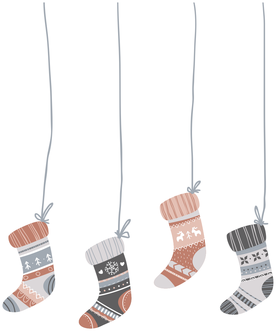 Tapis vinyle noël chaussettes de noël - TenStickers