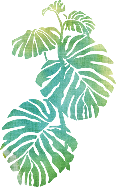 Tapis vinyle fleurs et plantes aquarelle côtes d'adam - TenStickers