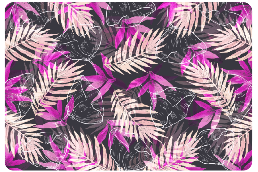 Tapis vinyle fleurs et plantes exotiques - TenStickers