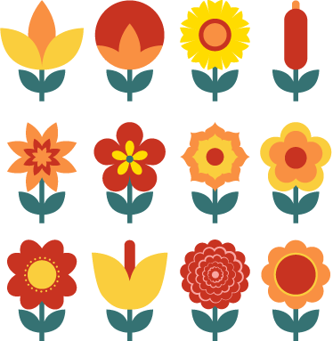 Tapis vinyle fleurs et plantes collection été fleurs - TenStickers