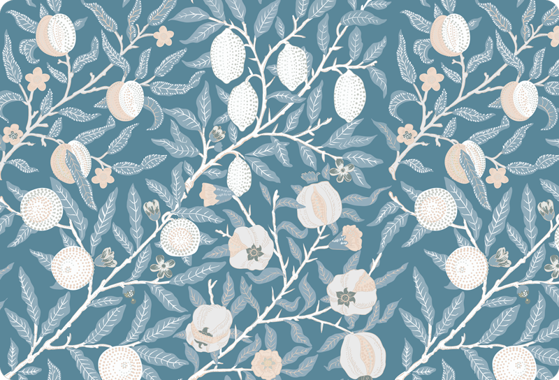 Tapis vinyle fleurs et plantes motif vintage élégant - TenStickers