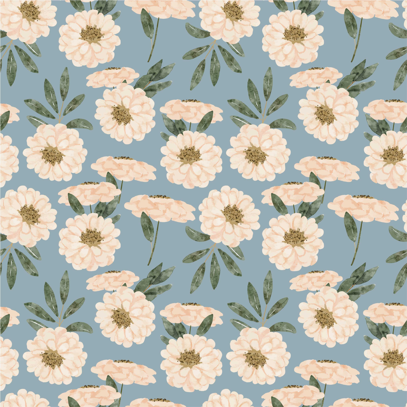 Tapis vinyle fleurs et plantes peinture exotique - TenStickers