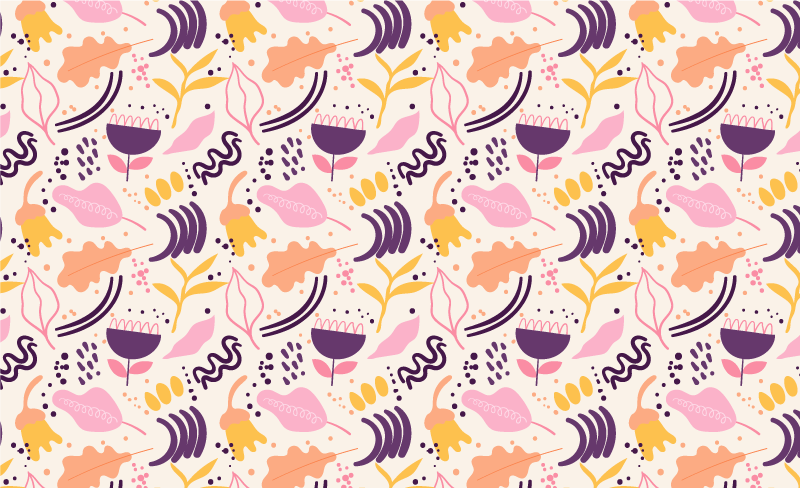 Tapis vinyle fleurs et plantes inspiration florale vivante - TenStickers