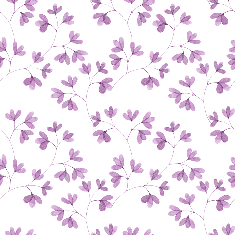 Tapis vinyle fleurs et plantes design rose feuilles - TenStickers