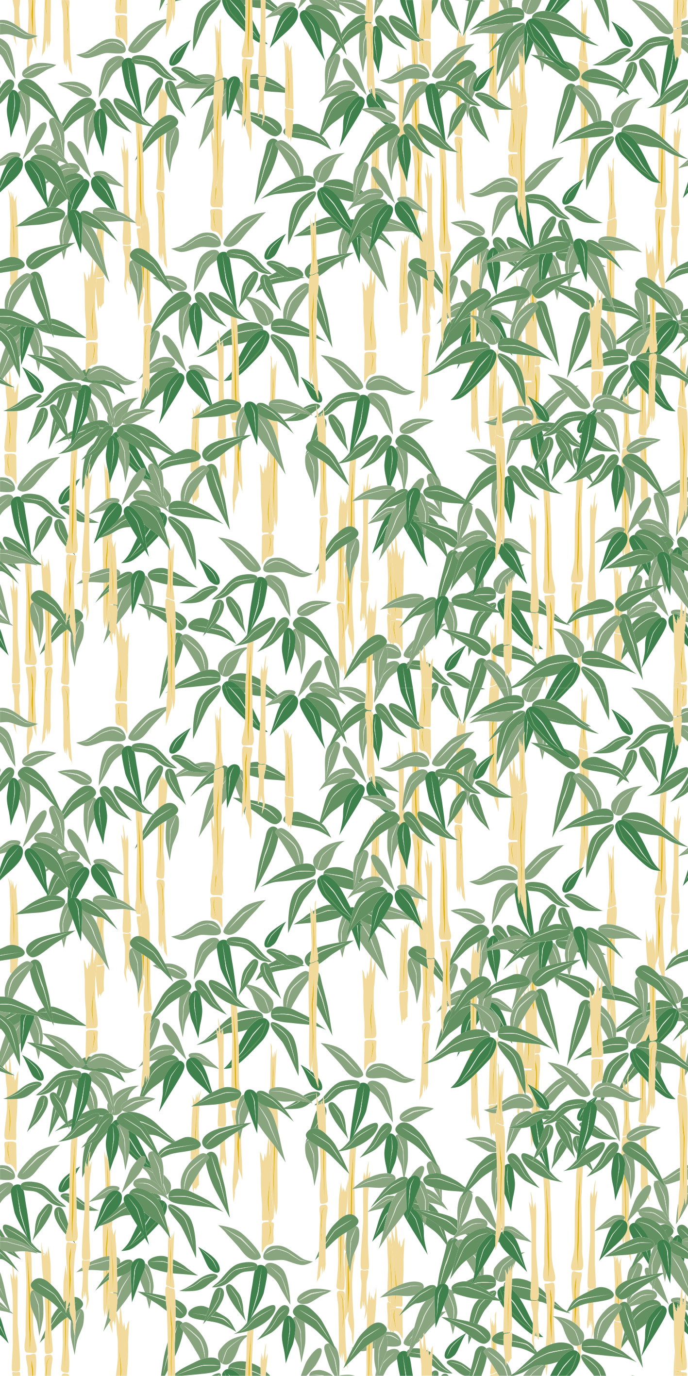 Tapis vinyle fleurs et plantes branches de bambou fenêtre - TenStickers