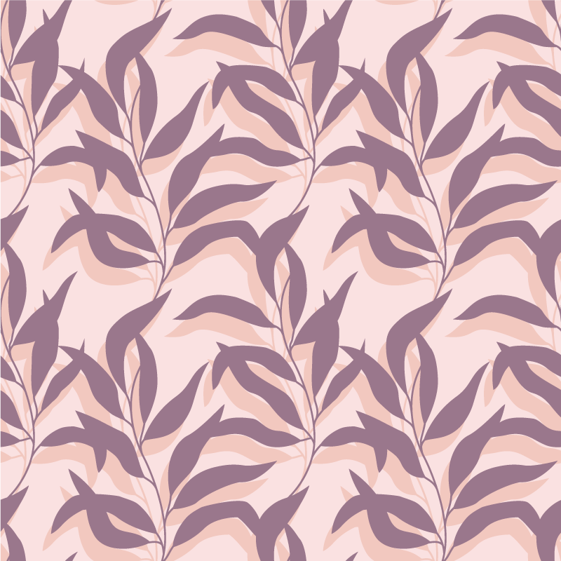 Tapis vinyle fleurs et plantes palma tropical blush - TenStickers