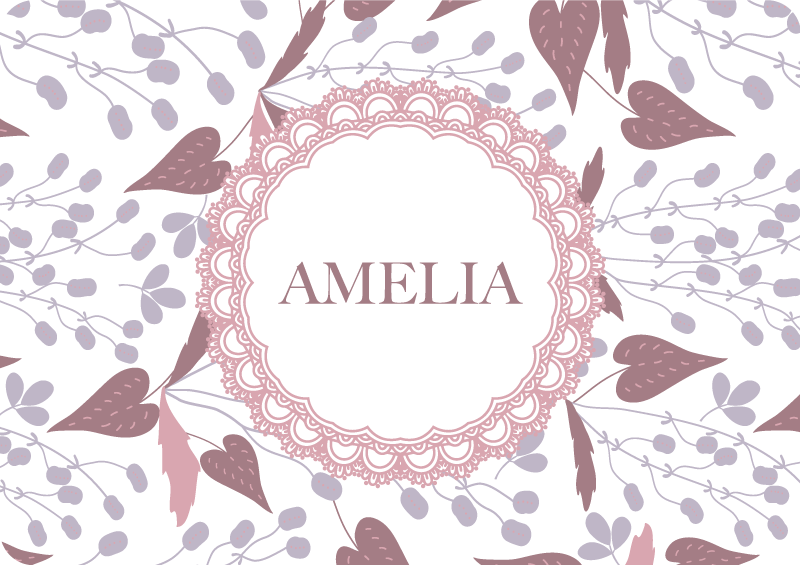 Tapis vinyle fleurs et plantes motif pastel vintage - TenStickers