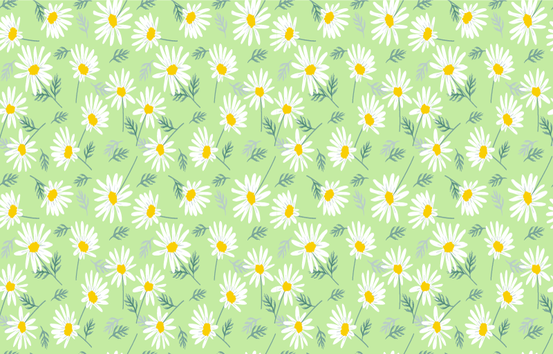 Tapis vinyle fleurs et plantes motif marguerites printemps - TenStickers