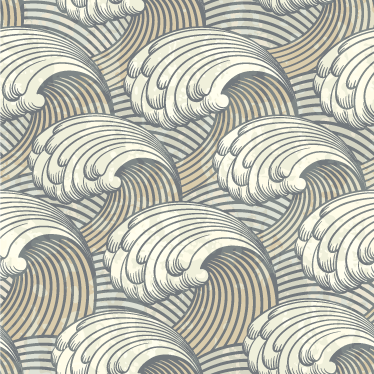 Tapis vinyle salle a manger vagues vintage - TenStickers
