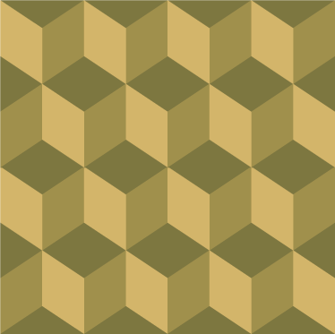 Tapis vinyle salle a manger cubes 3d beige - TenStickers